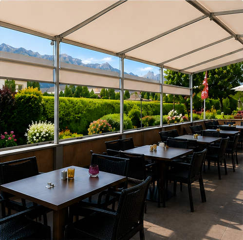 Overall view of a patio or outdoor area